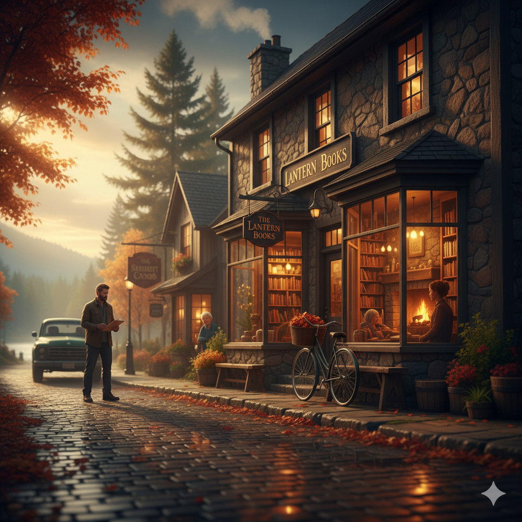 Cover art for The Lantern by the Lake, a slow burn romance scenario on AI Dungeon