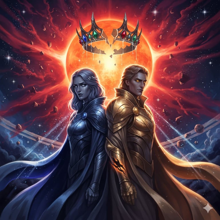 Cover art for The Blood Moon Eclipse, an enemies to lovers scenario on AI Dungeon