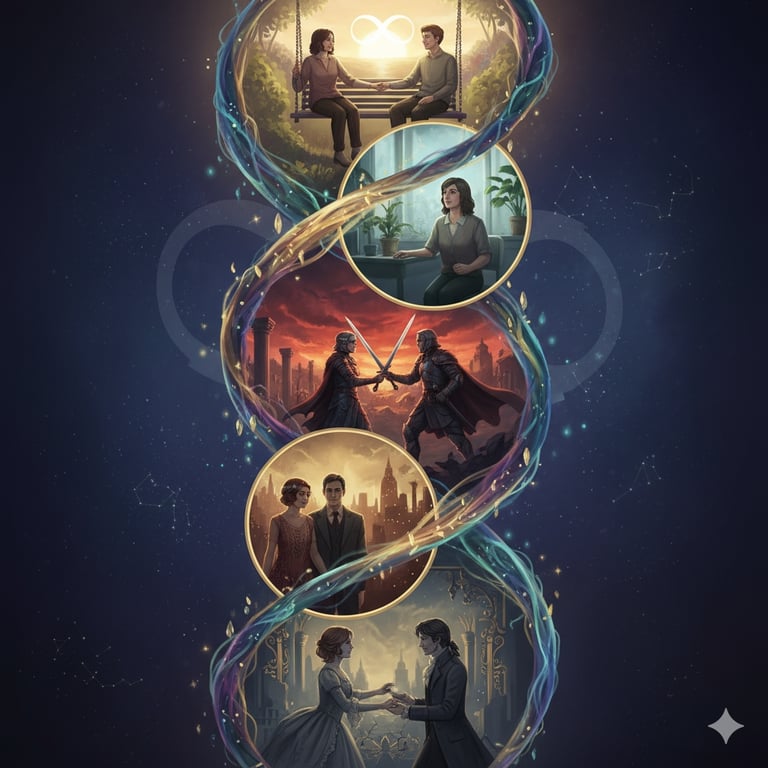 Cover art for The Echo of Souls, a reincarnation scenario on AI Dungeon