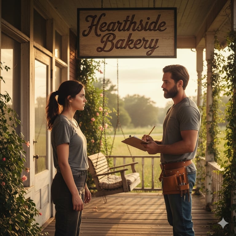 Cover art for Hearthside Heartbreak, a romance scenario on AI Dungeon