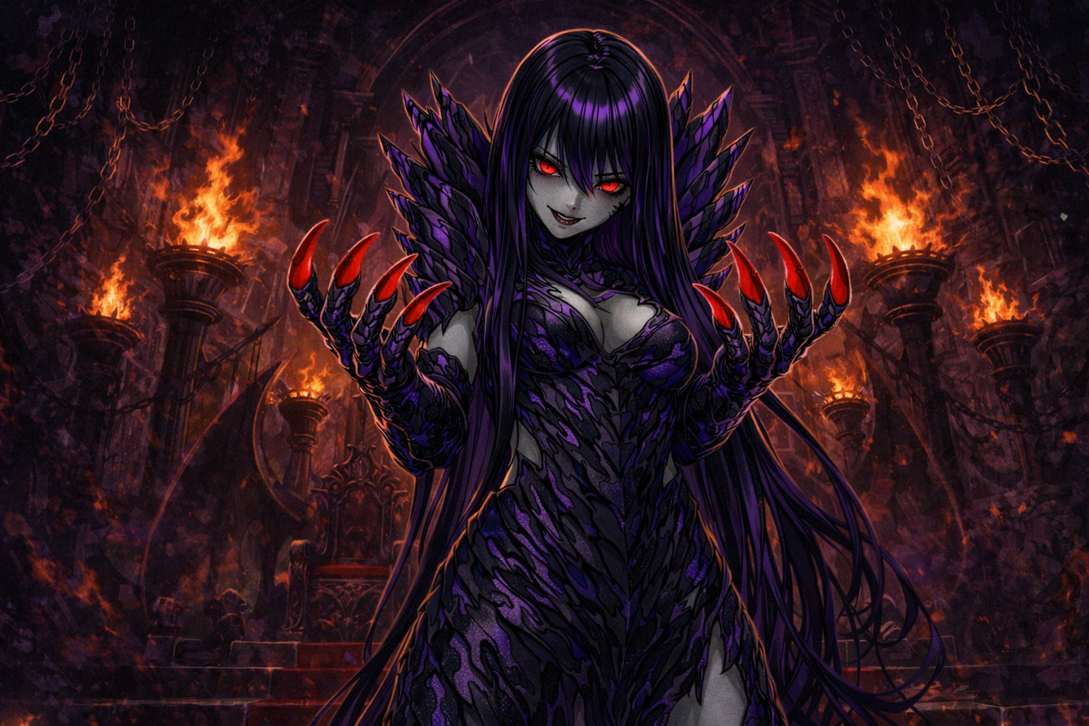 Cover art for Demon Queen Tamara, a demon queen scenario on AI Dungeon