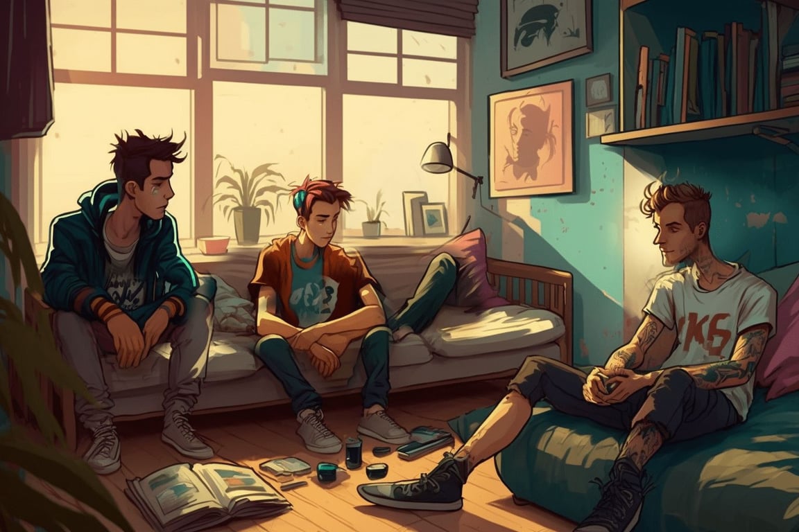 Cover art for Polyandry- Four Husbands, a marriage scenario on AI Dungeon