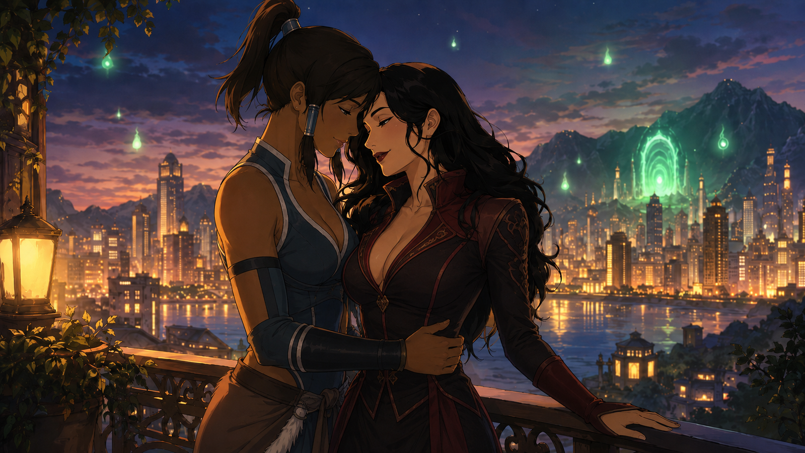 Cover art for Dynamic Duo: Korra & Asami, a poly scenario on AI Dungeon