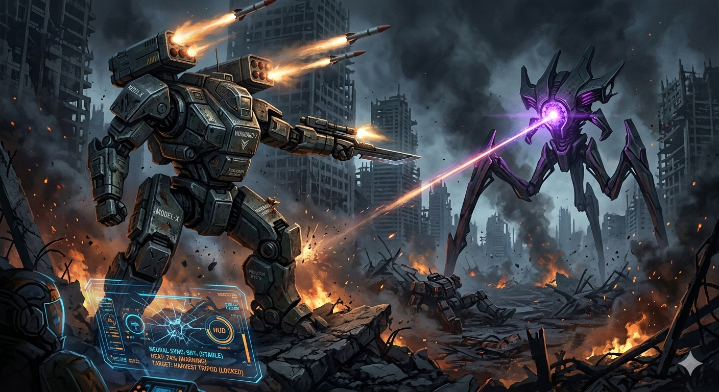 Cover art for Steel Front: Mechanized Resistance, a mech scenario on AI Dungeon