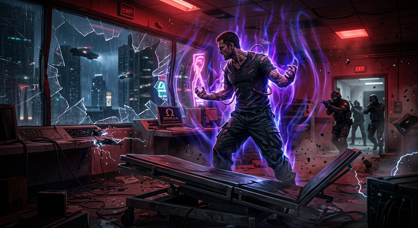 Cover art for Mind Over Matter: Subject Zero, a psychic scenario on AI Dungeon