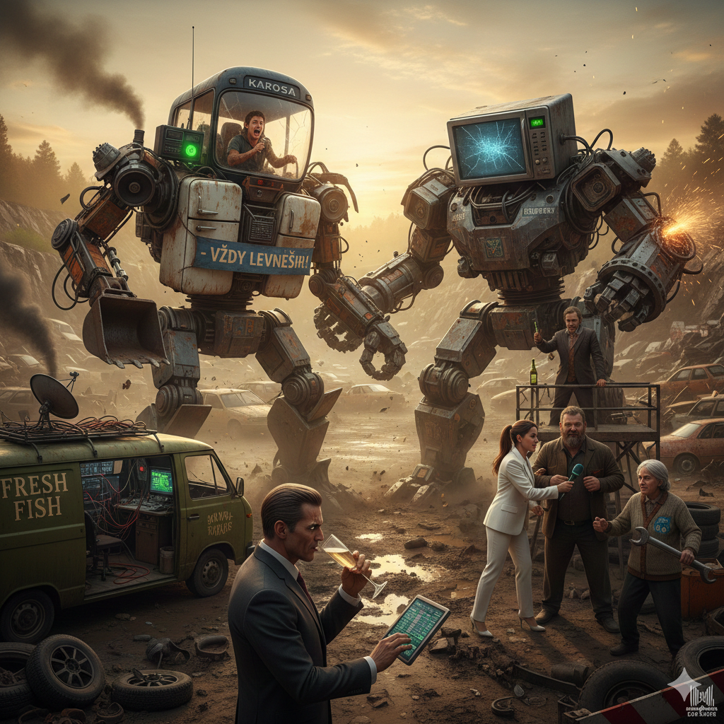 Cover art for Mechanic's Nightmare, a mech scenario on AI Dungeon