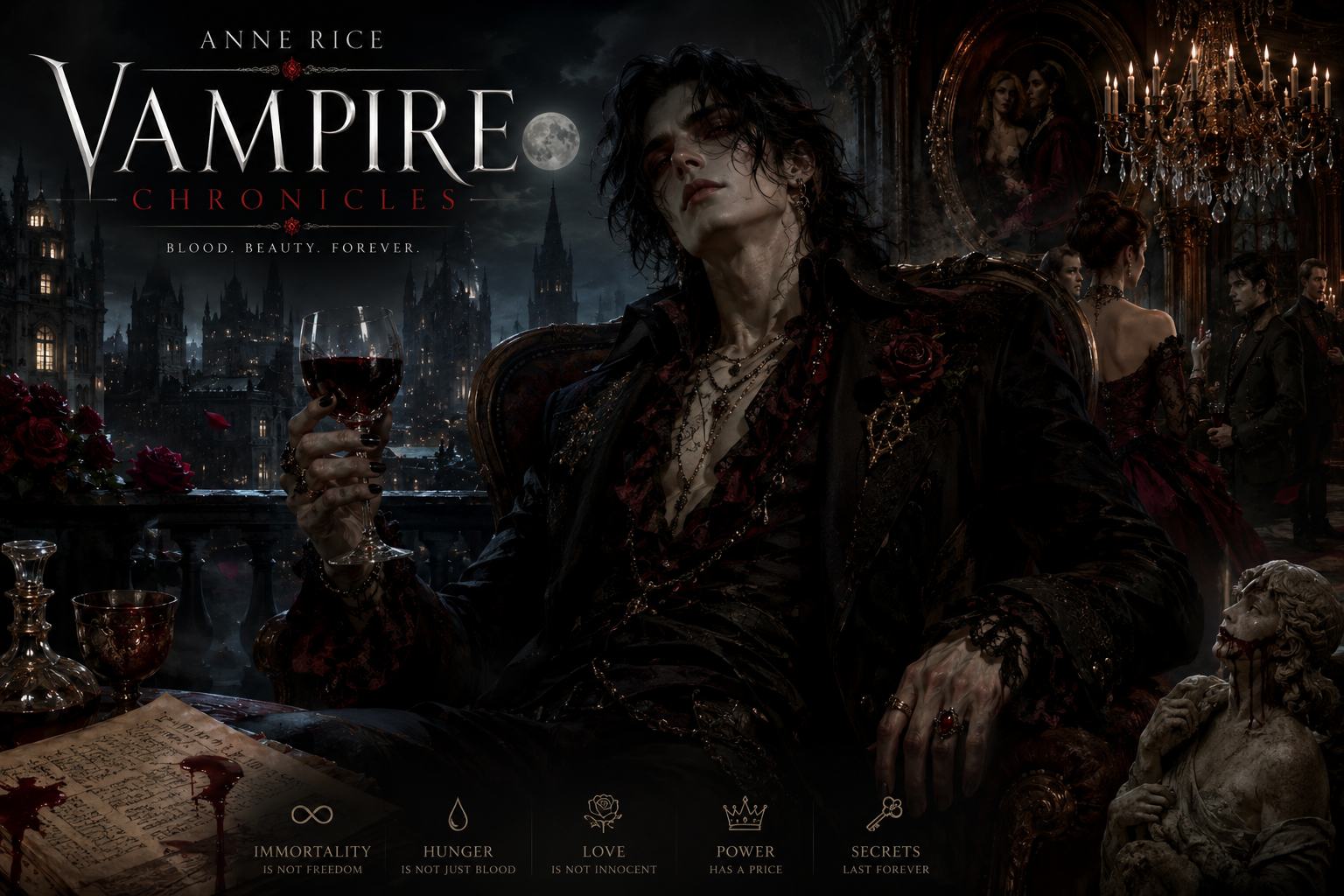 Cover art for Vampire Chronicles , a vampire scenario on AI Dungeon