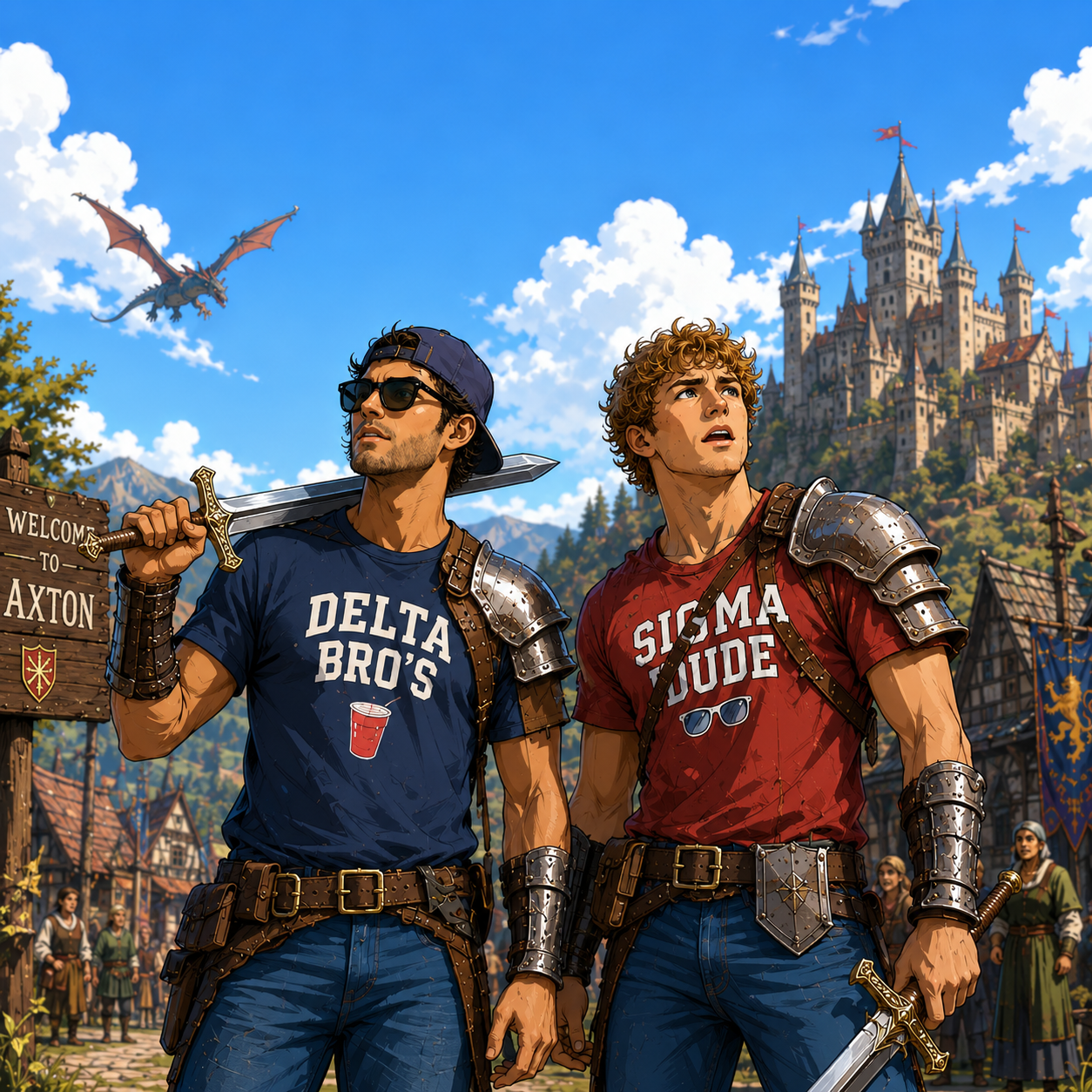 Cover art for Bromantasy, a mr 2 thumbs scenario on AI Dungeon