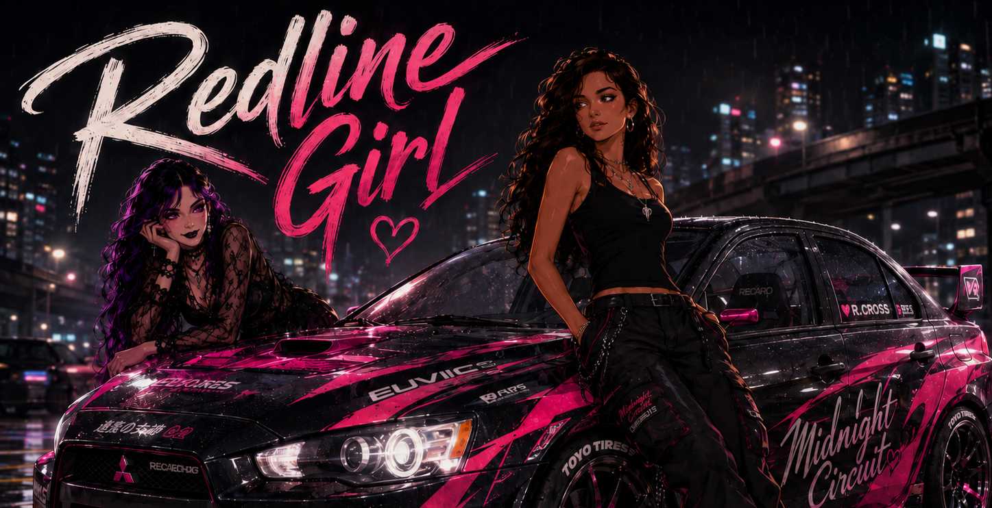 Cover art for Redline Girl, a maeves beautiful lies scenario on AI Dungeon