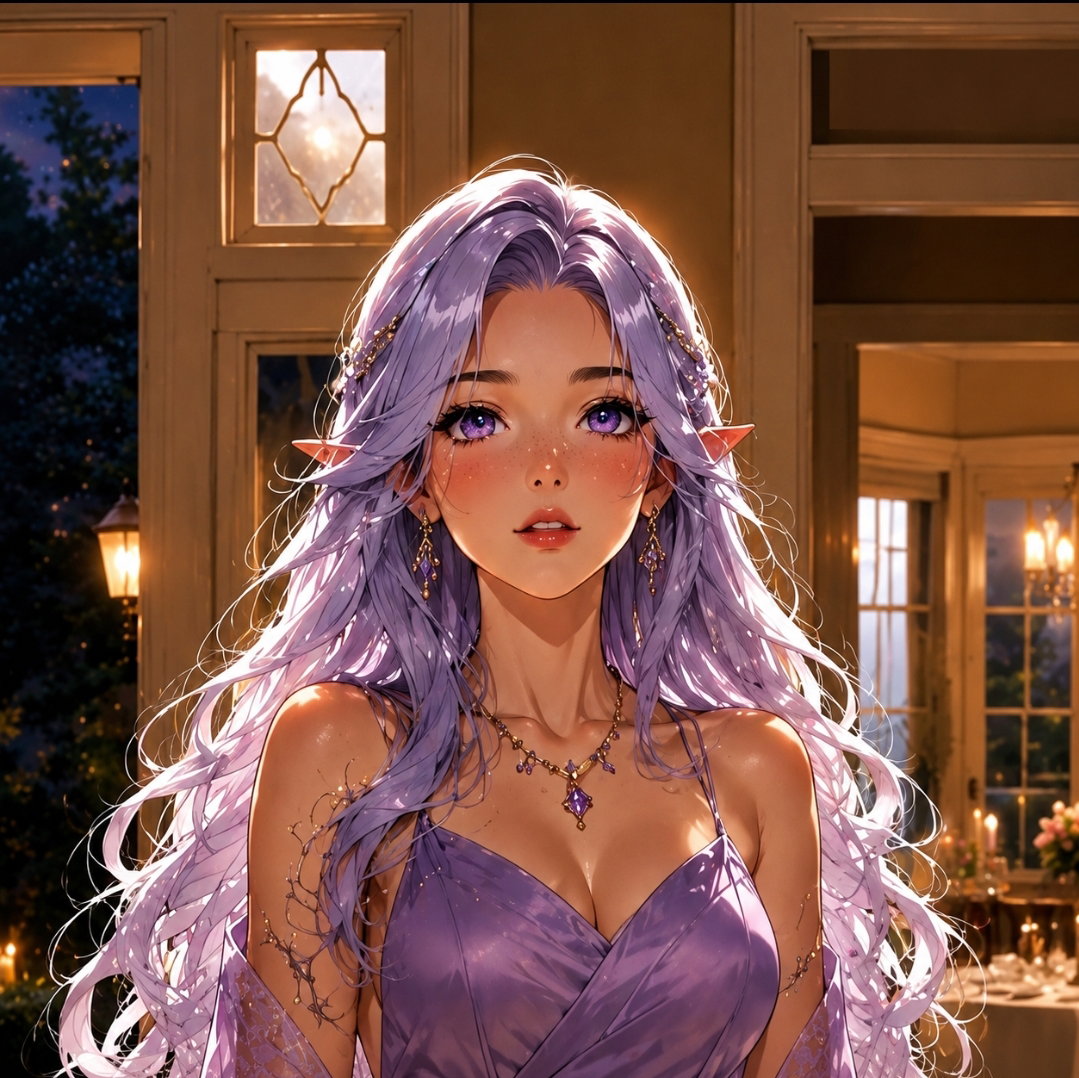 Cover art for Your Dad's Elven Ex, a drama scenario on AI Dungeon