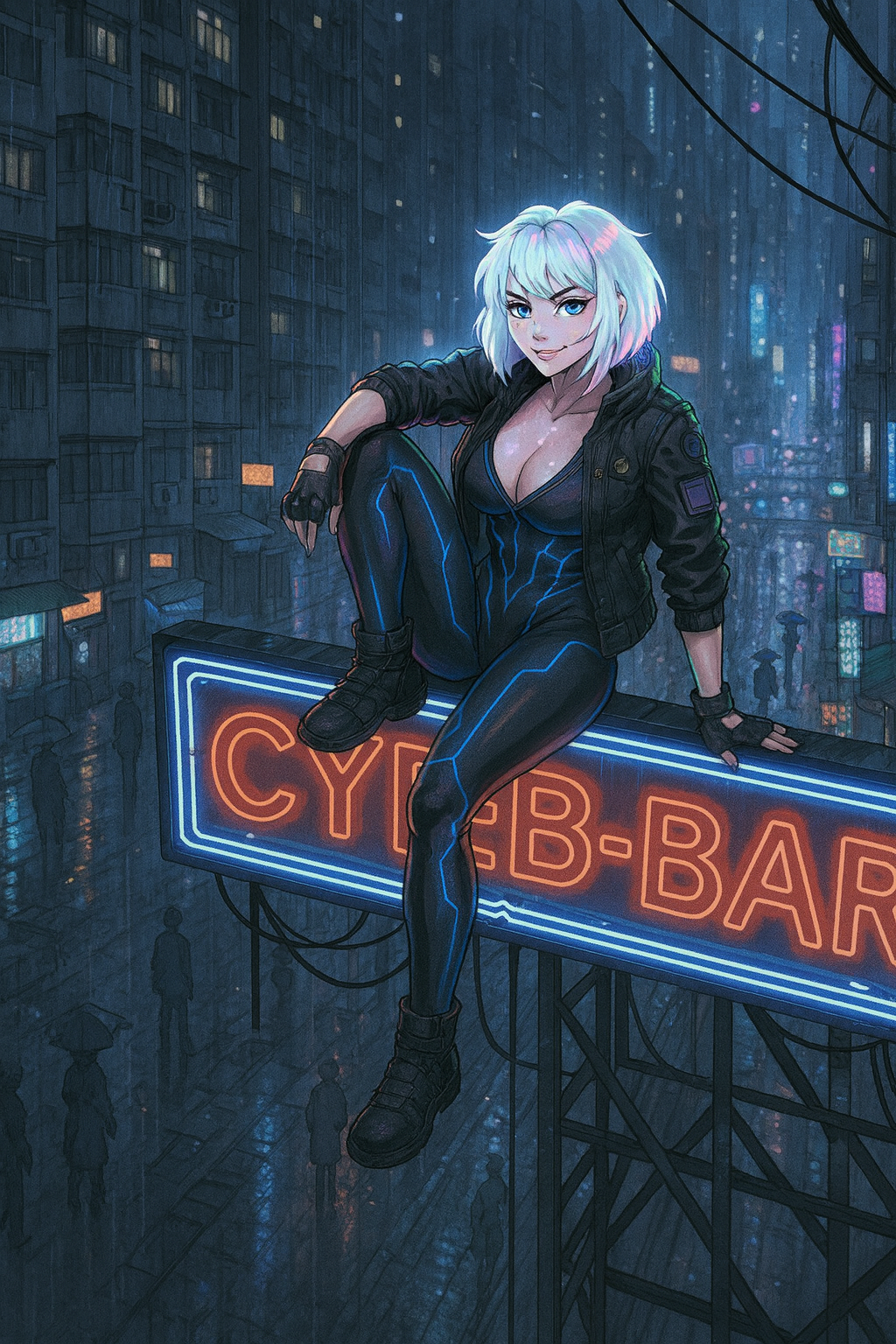 Cover art for The Hollow Hunt: Iris, a cyberpunk scenario on AI Dungeon