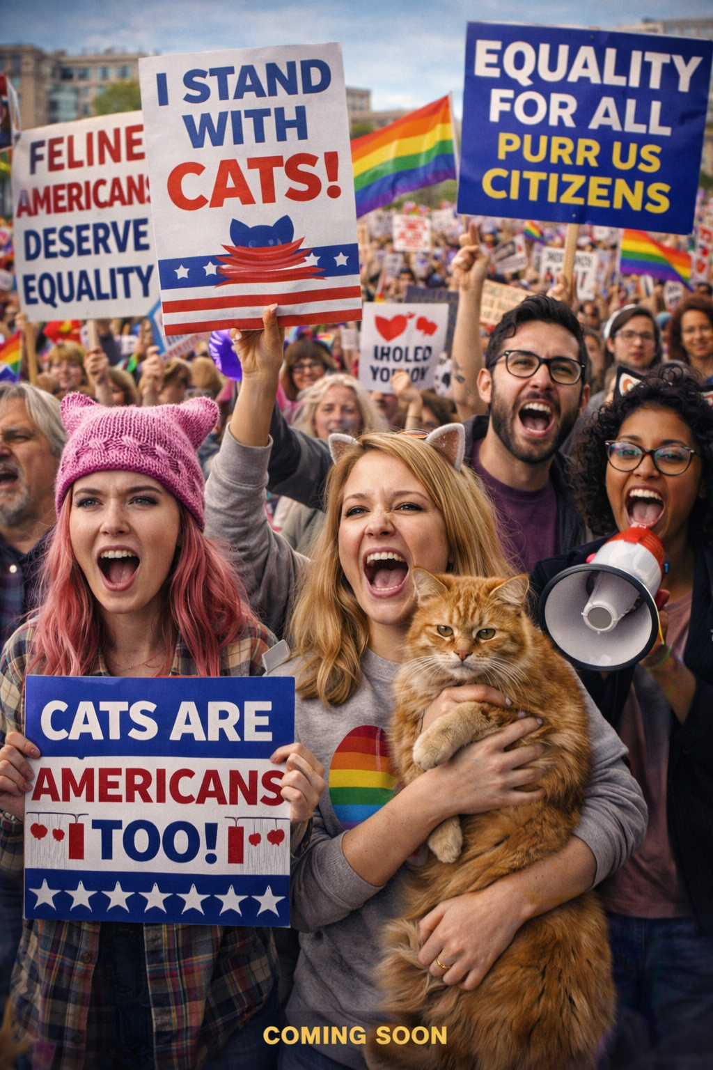 Cover art for Feline Americans Deserve Rights too, a cat scenario on AI Dungeon