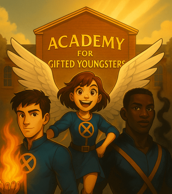 Cover art for X-Men: School for Gifted Youngsters, a x men scenario on AI Dungeon