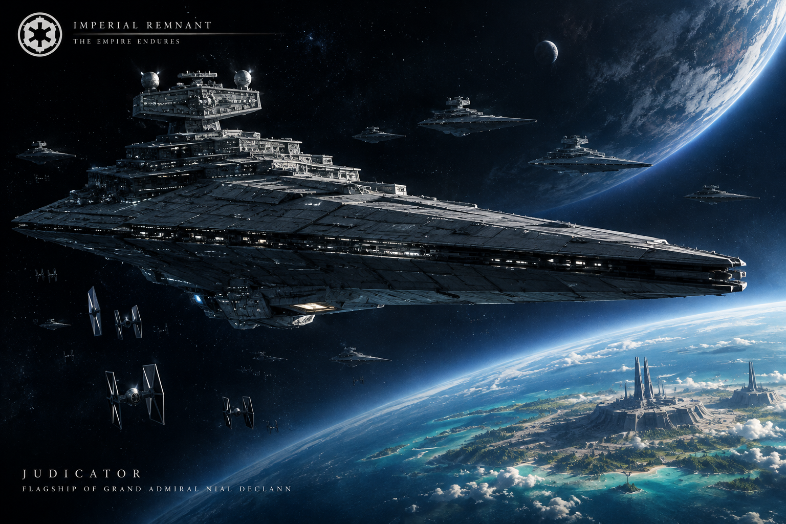 Cover art for You Command The Imperial Remnant, a star wars scenario on AI Dungeon