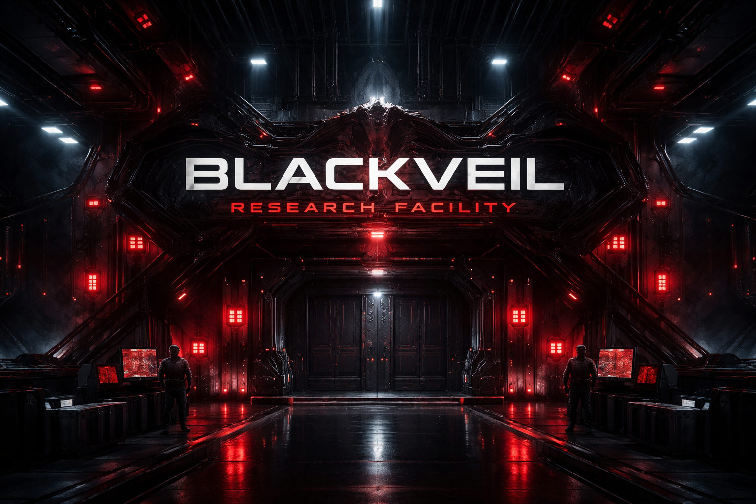 Cover art for Blackveil Research Facility (Updated), a monsters scenario on AI Dungeon