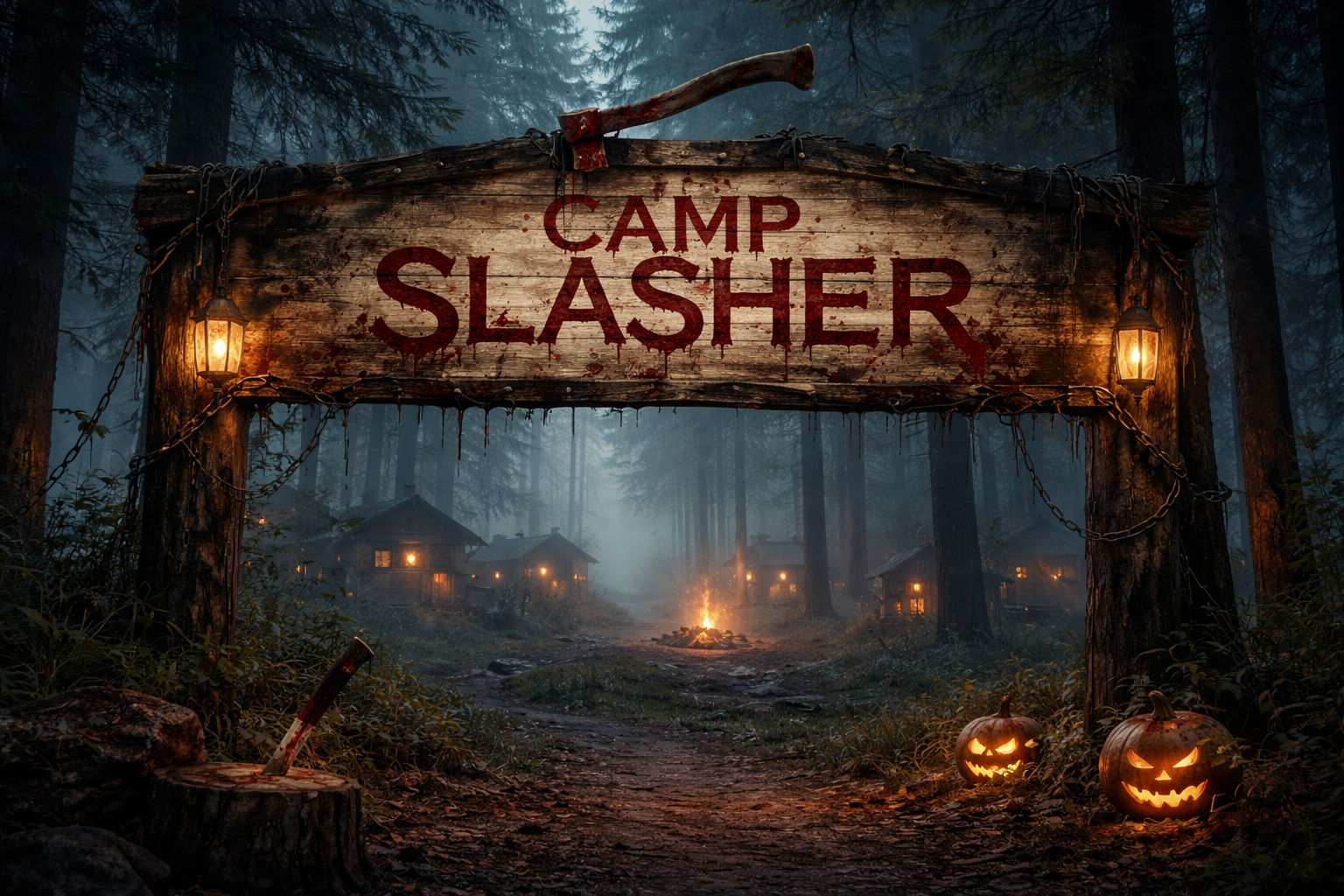 Cover art for Camp Slasher (Updated), a fantasy scenario on AI Dungeon