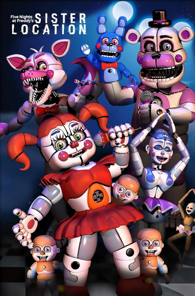 Cover art for Five Nights At Freddy's Sister Location, a horror scenario on AI Dungeon