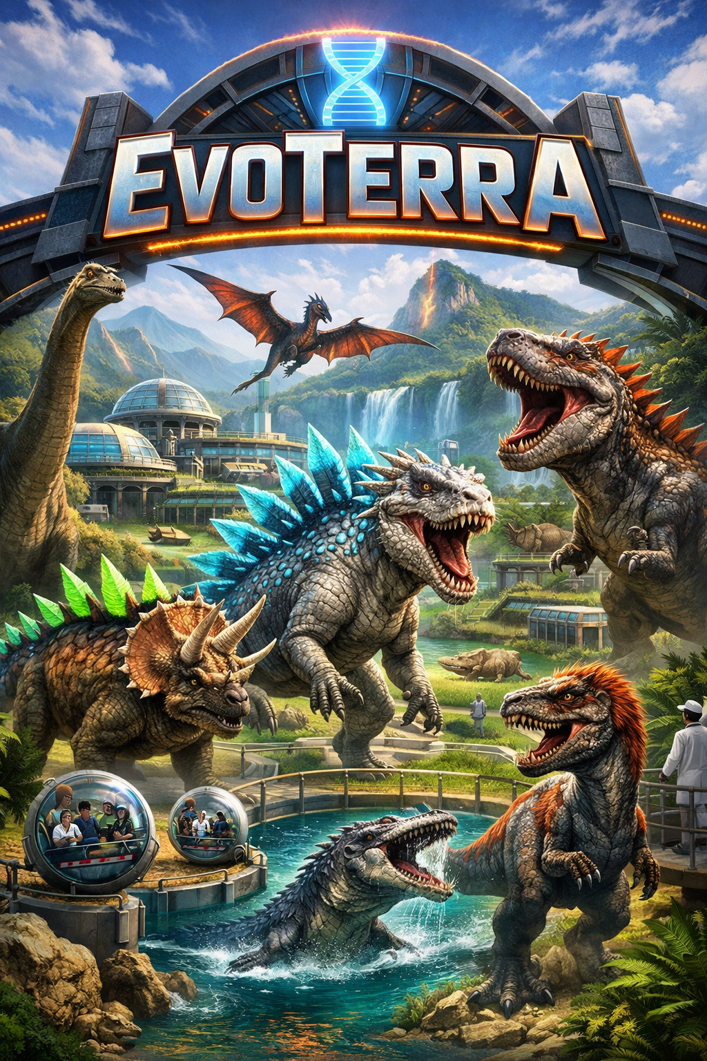 Cover art for EvoTerra, a dinosaurs scenario on AI Dungeon