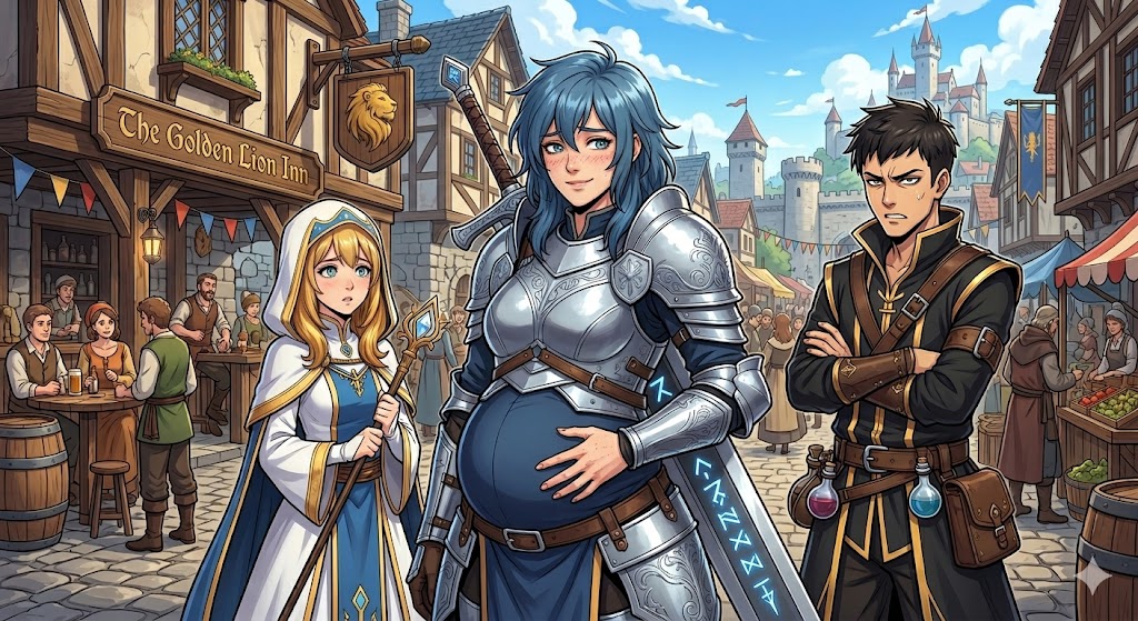 Cover art for 🎭Amy Roswald, Pregnant Hero on AI Dungeon