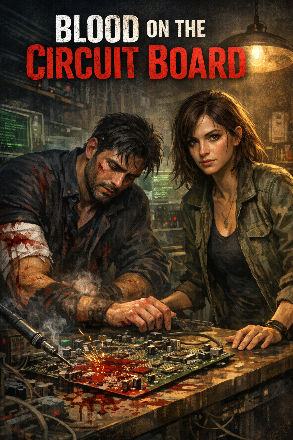 Cover art for Blood on the Circuit Board, an ashburn scenario on AI Dungeon