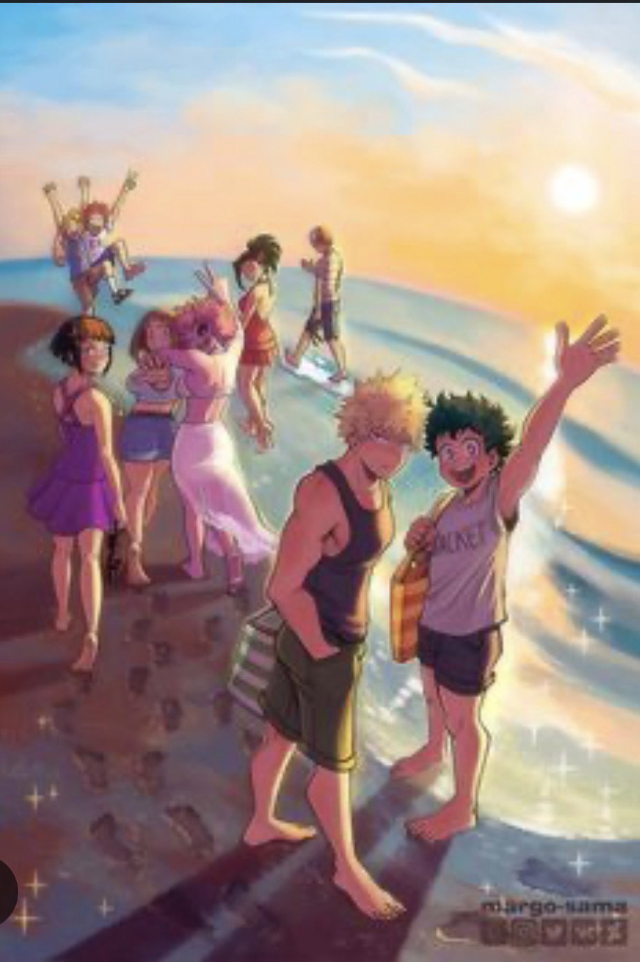 Cover art for ~MHA- At the Beach~ , a mha scenario on AI Dungeon