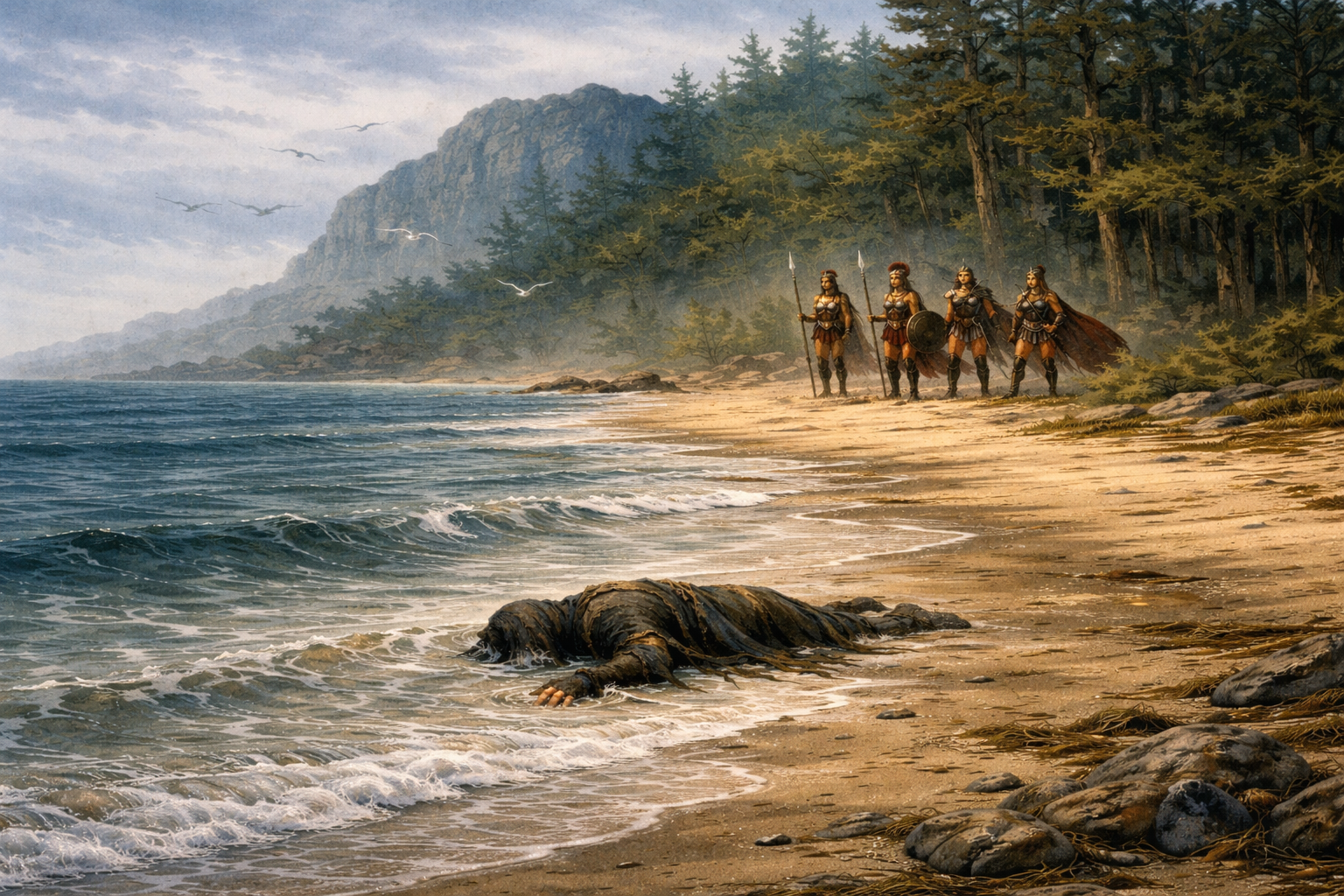Cover art for Arrival on Themyscira (ðŸŽ), an amazon scenario on AI Dungeon