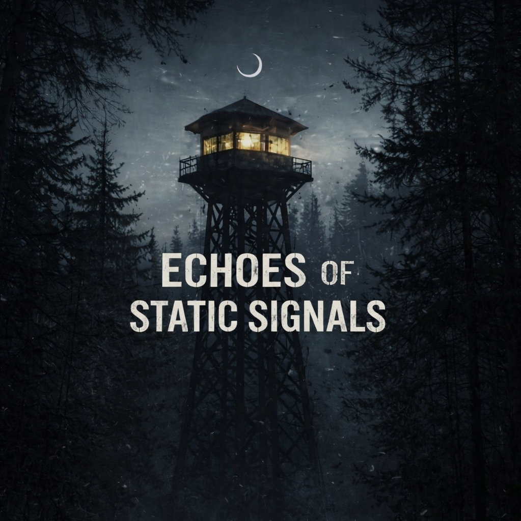 Cover art for Echoes of Static Signals, a psychological horror scenario on AI Dungeon