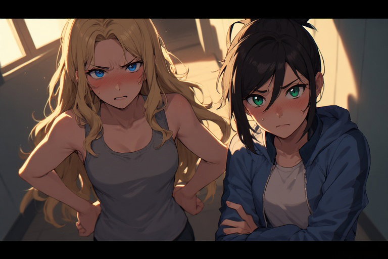 Cover art for Tsundere VS Tomboy, a college scenario on AI Dungeon