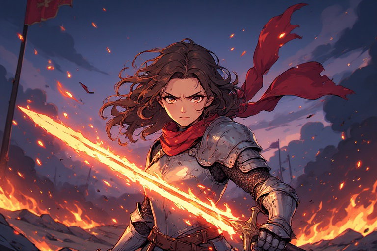 Cover art for She's Come to Stop You, a fantasy adventure on AI Dungeon