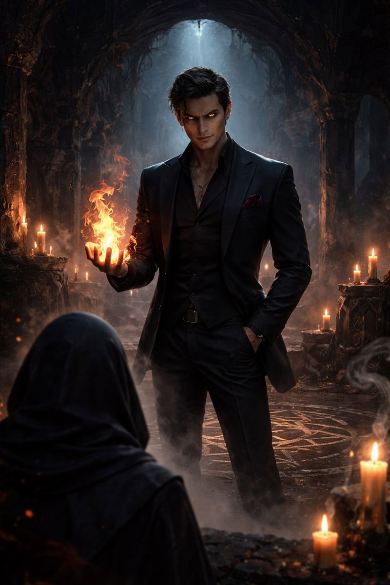 Cover art for The Devil’s Bargain, a supernatural scenario on AI Dungeon