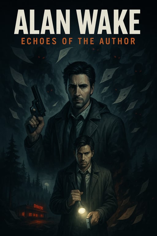 Cover art for Alan Wake: Echoes of the Author, a psychological horror scenario on AI Dungeon