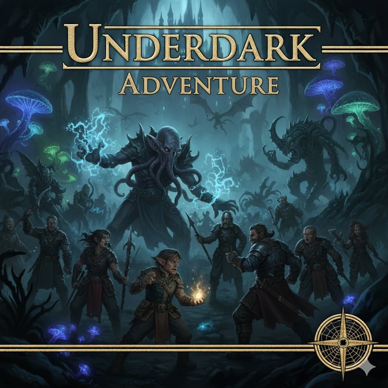 Cover art for Underdark Adventure, a fantasy scenario on AI Dungeon