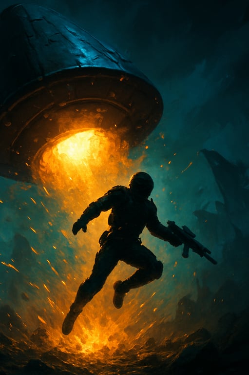 Cover art for Echoes of the Vey’Raal, a sci fi scenario on AI Dungeon