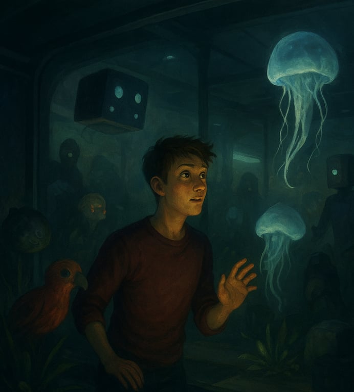 Cover art for Under Alien Eyes, a sci fi scenario on AI Dungeon