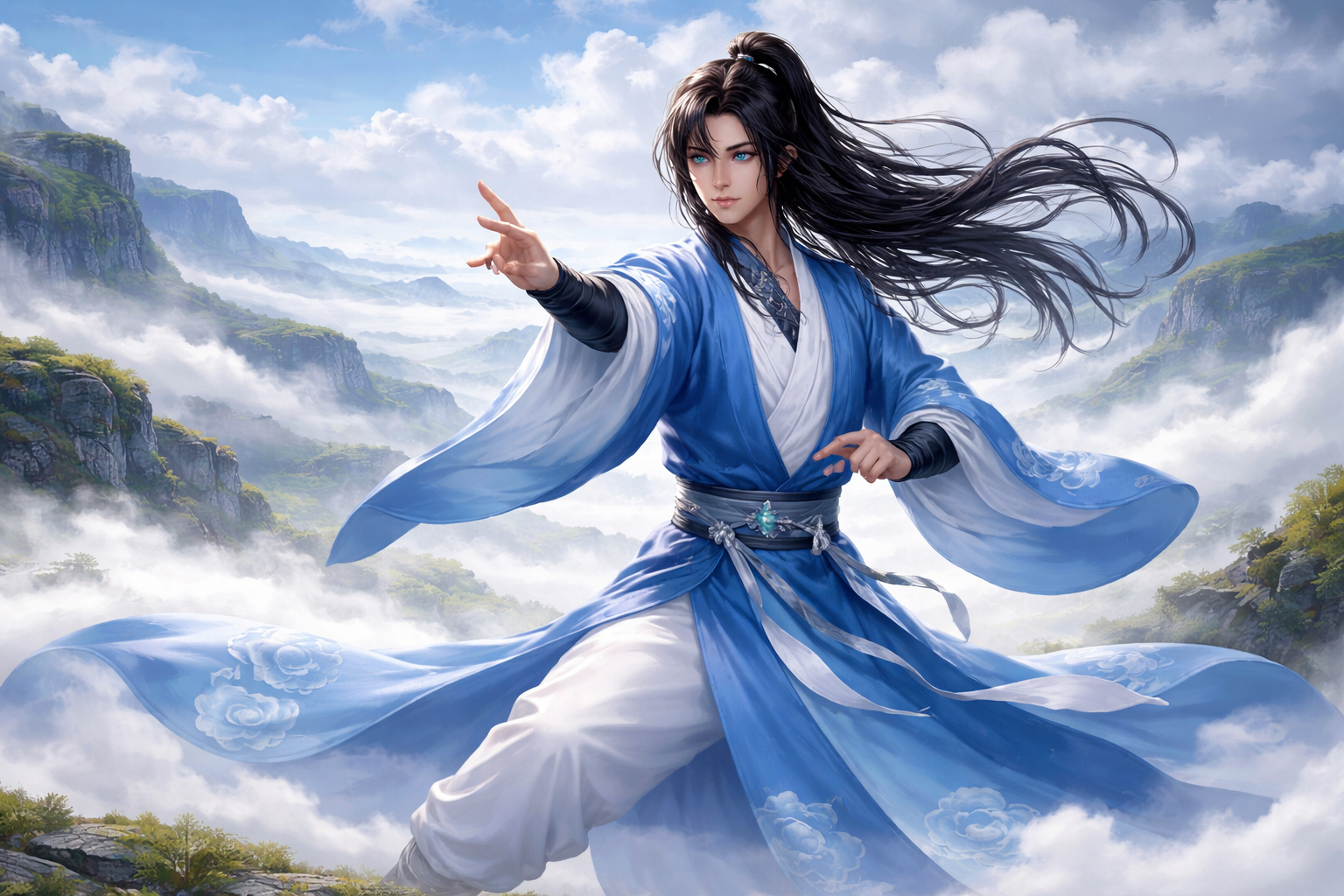 Cover art for Rise of the Cloud Dragon (IS), a martial arts scenario on AI Dungeon