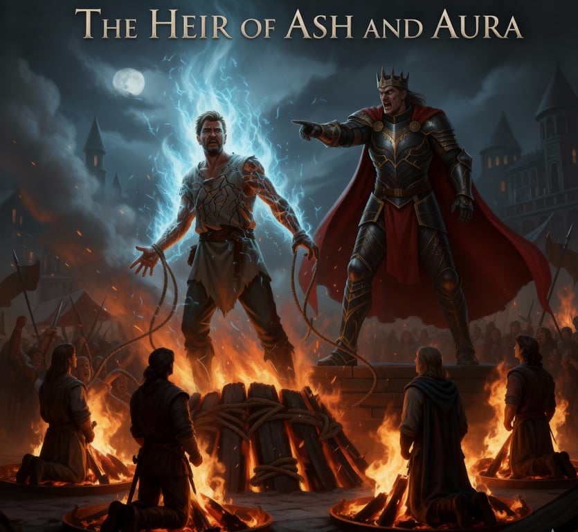 Cover art for Heir of Ash and Aura , a betrayal scenario on AI Dungeon