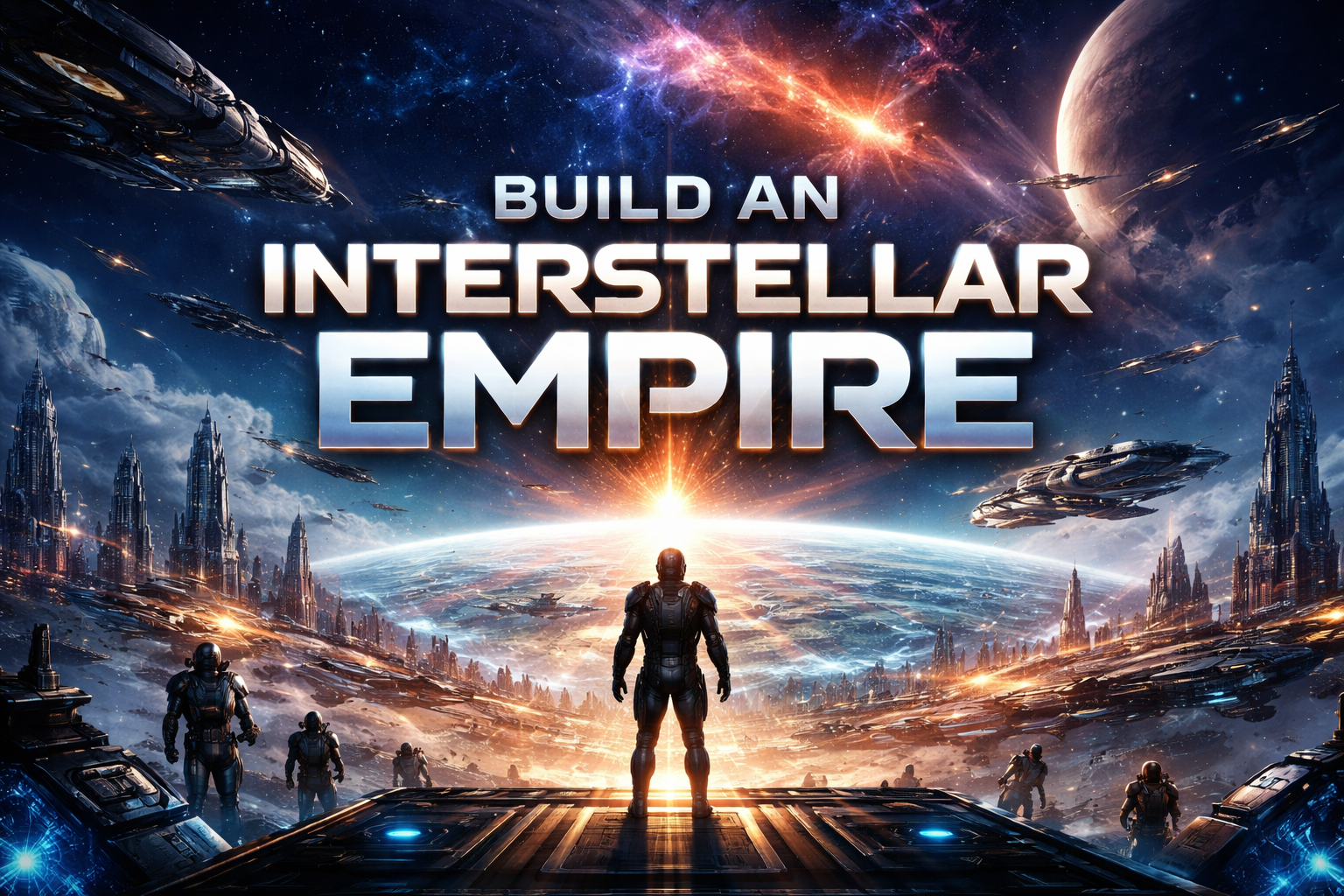 Cover art for Build an Interstellar Empire 1.0, a politics scenario on AI Dungeon