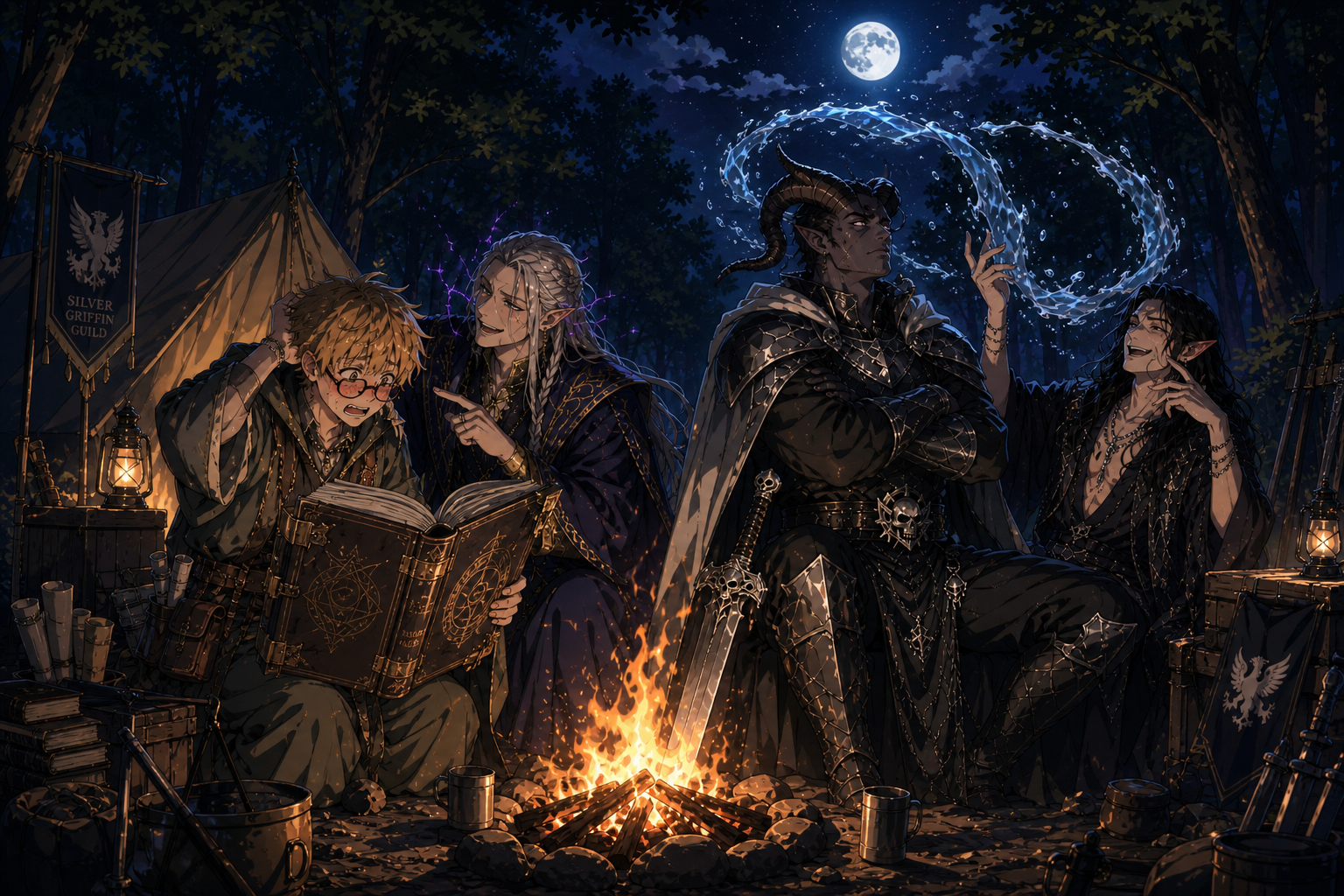 Cover art for Silver Griffin Guild Misfits, a romance scenario on AI Dungeon