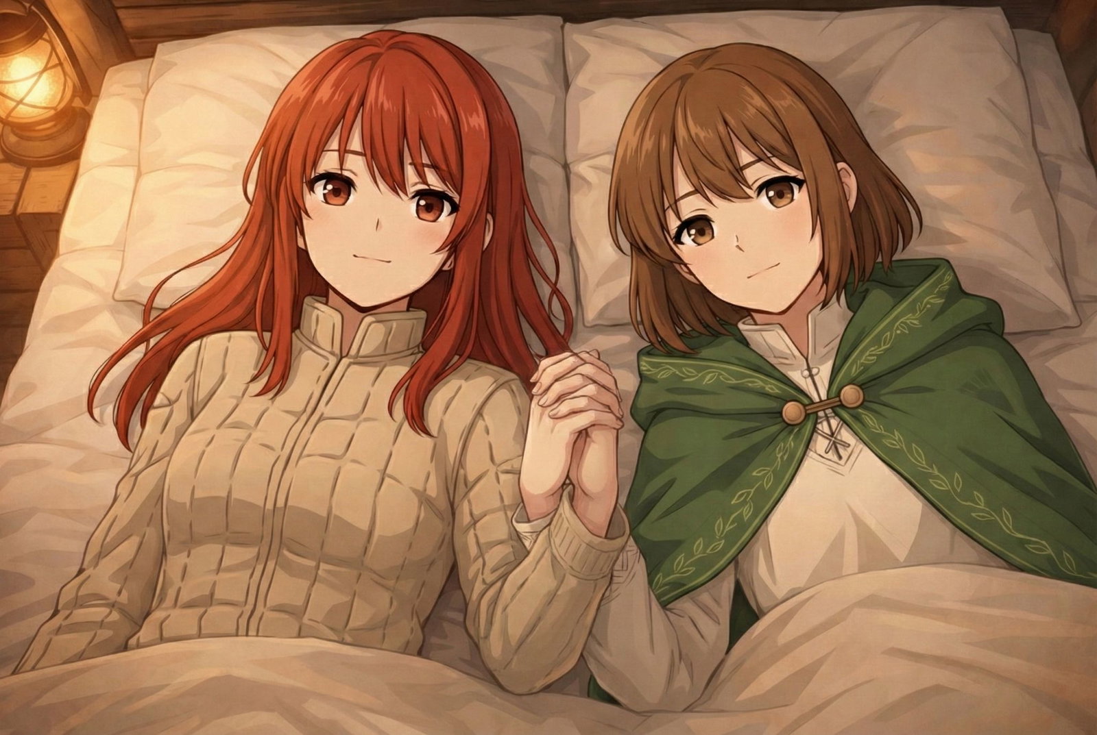 Cover art for Rena's and Noa's Circumstances (ISπ), a dating sim scenario on AI Dungeon