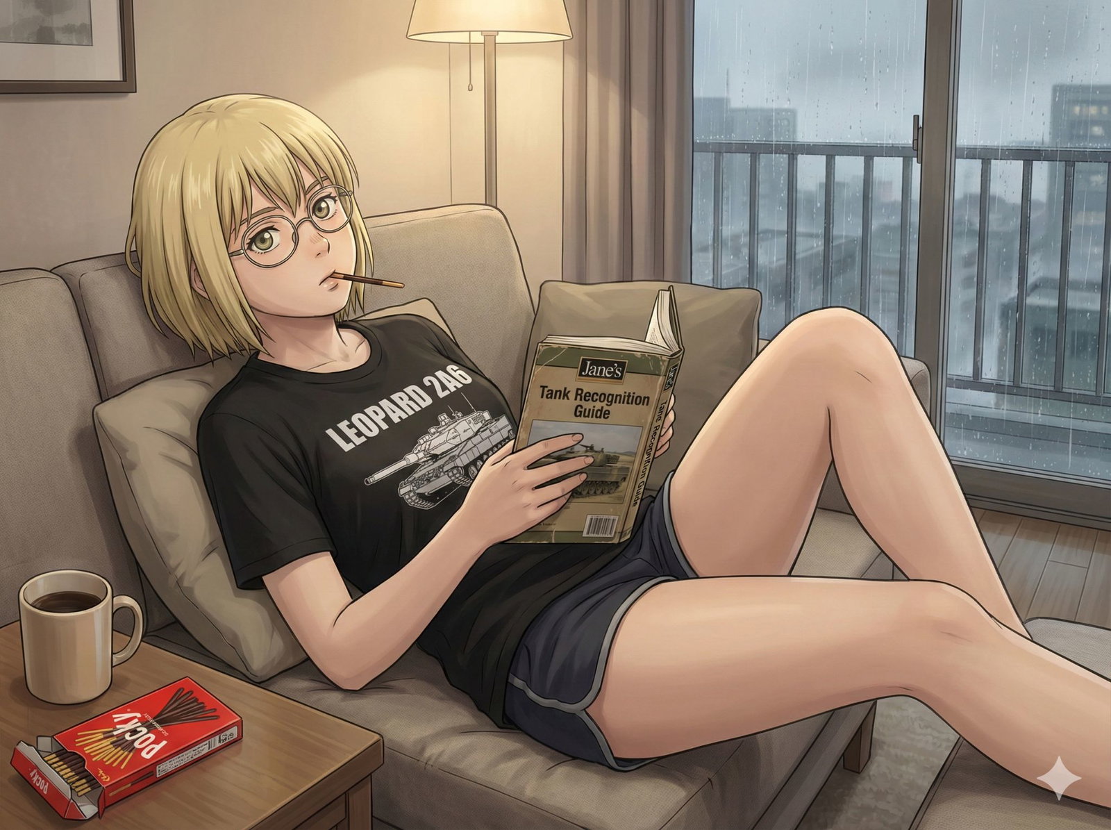 Cover art for Lazy Saturday With Your Military Otaku Girlfriend (ISđźŽ), a cozy scenario on AI Dungeon