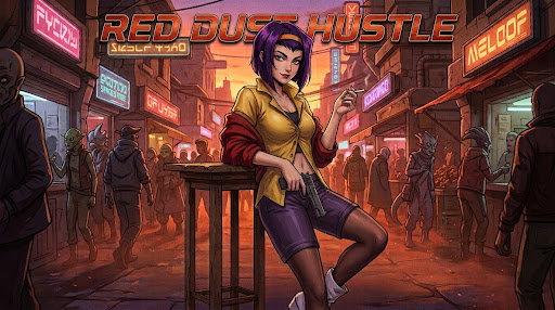 Cover art for Red Dust Hustle, a sci fi scenario on AI Dungeon