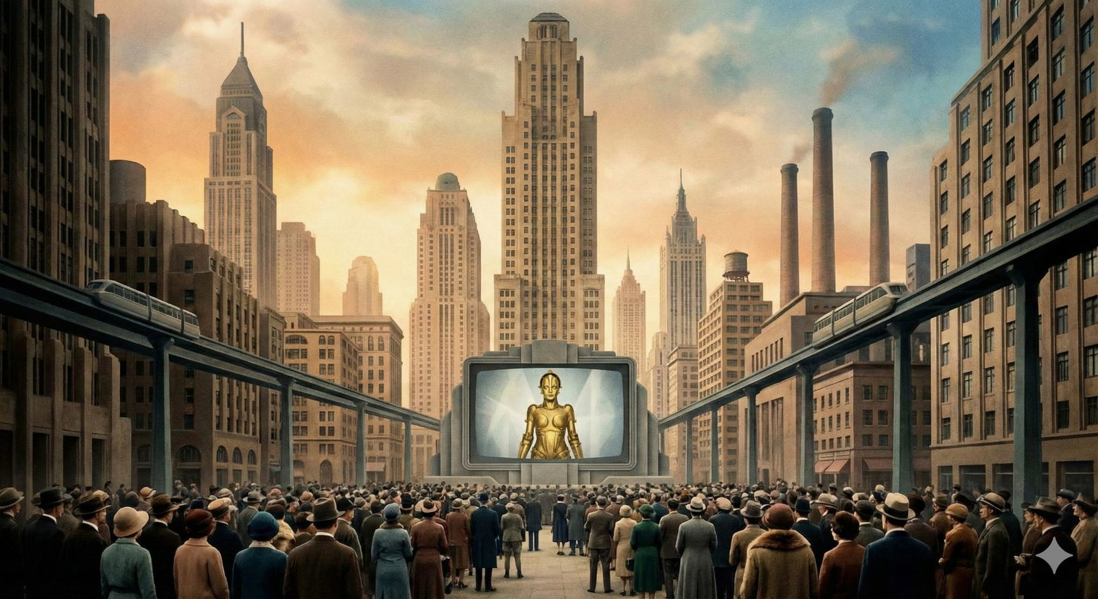 Cover art for The Head, the Hands, and the Heart of Metropolis, a dytopian scenario on AI Dungeon
