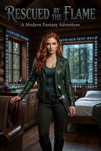 Cover art for Rescued by the Flame, a romance scenario on AI Dungeon
