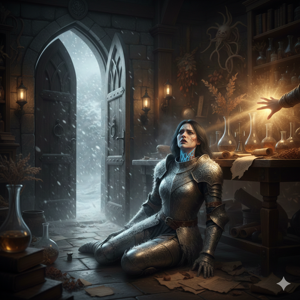 Cover art for The Star-Glass Pact, a romance scenario on AI Dungeon