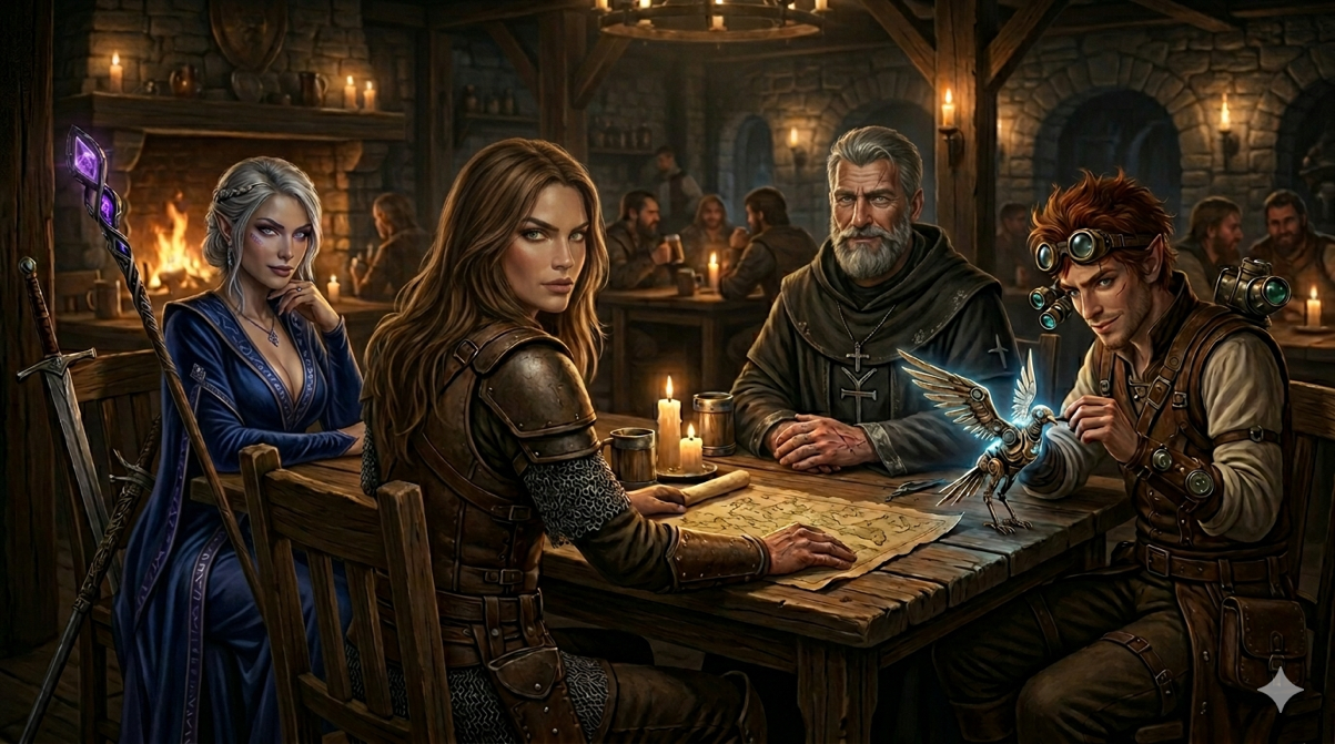 Cover art for Adventures with the Shattered Crest, a fantasy scenario on AI Dungeon