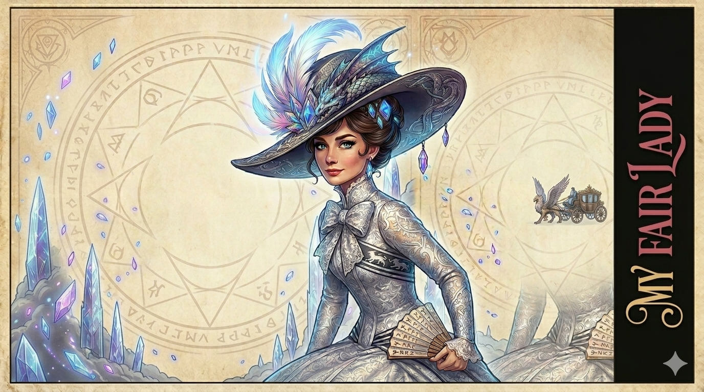 Cover art for My Fair Lady, a romcom scenario on AI Dungeon