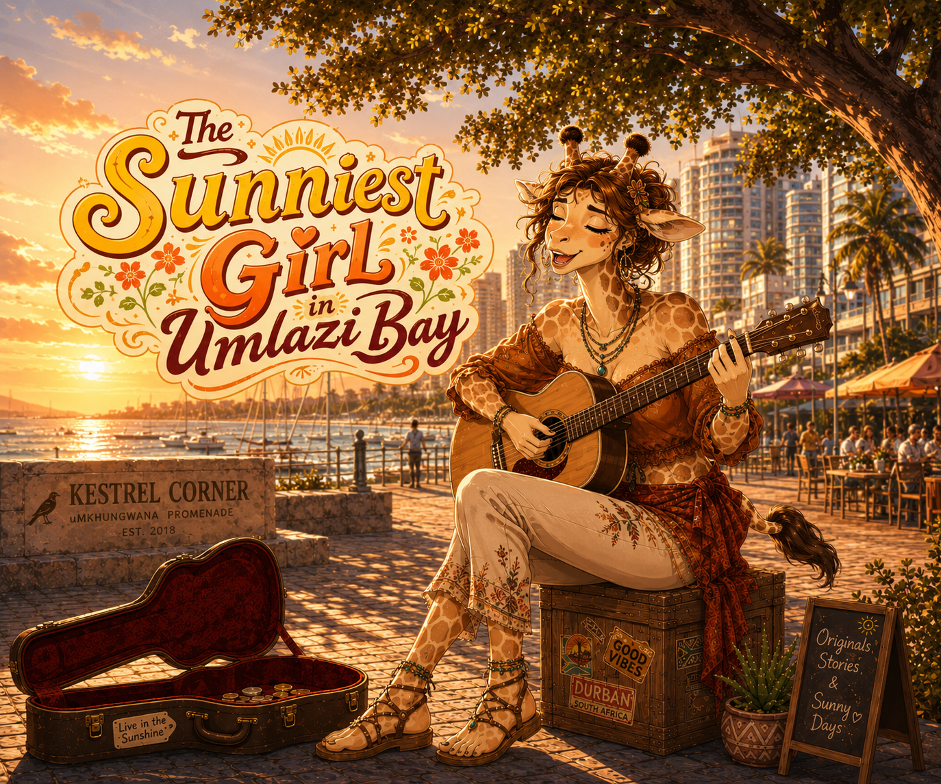 Cover art for The Sunniest Girl in Umlazi Bay, an anthro scenario on AI Dungeon