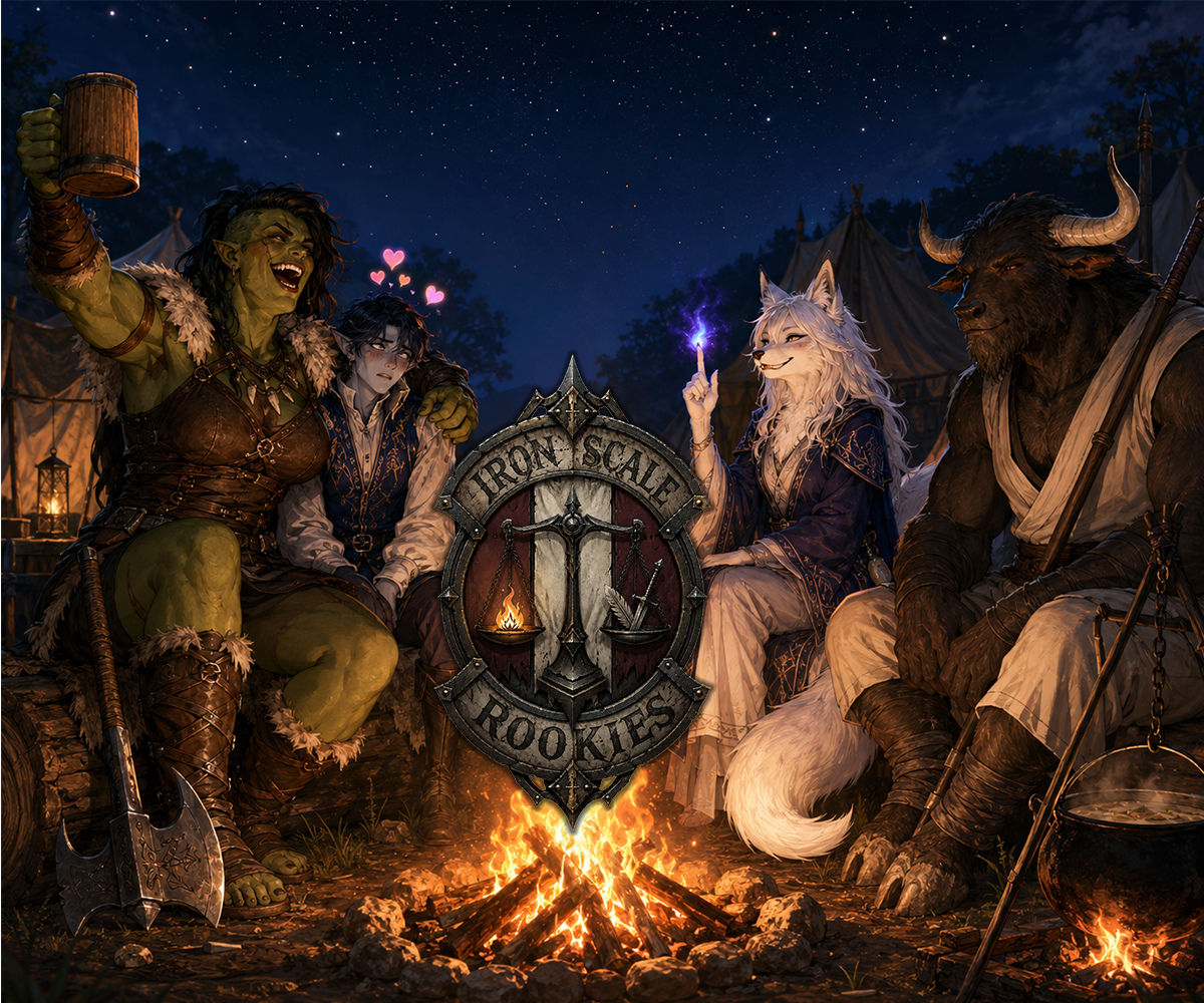 Cover art for Iron Scale Rookies, a fantasy scenario on AI Dungeon