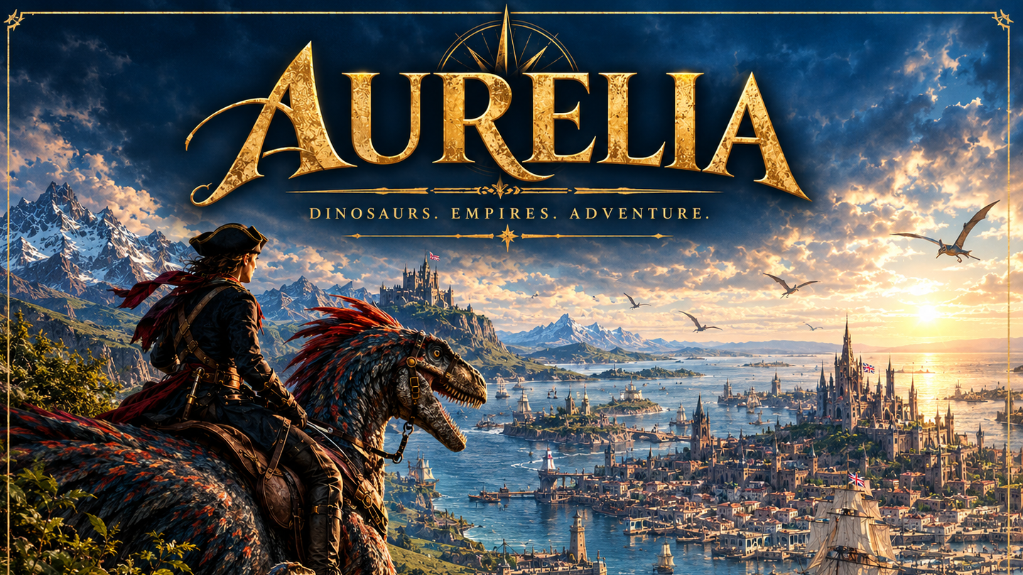 Cover art for Aurelia-Age of Sail...With Dinosaurs, a dinosaurs scenario on AI Dungeon