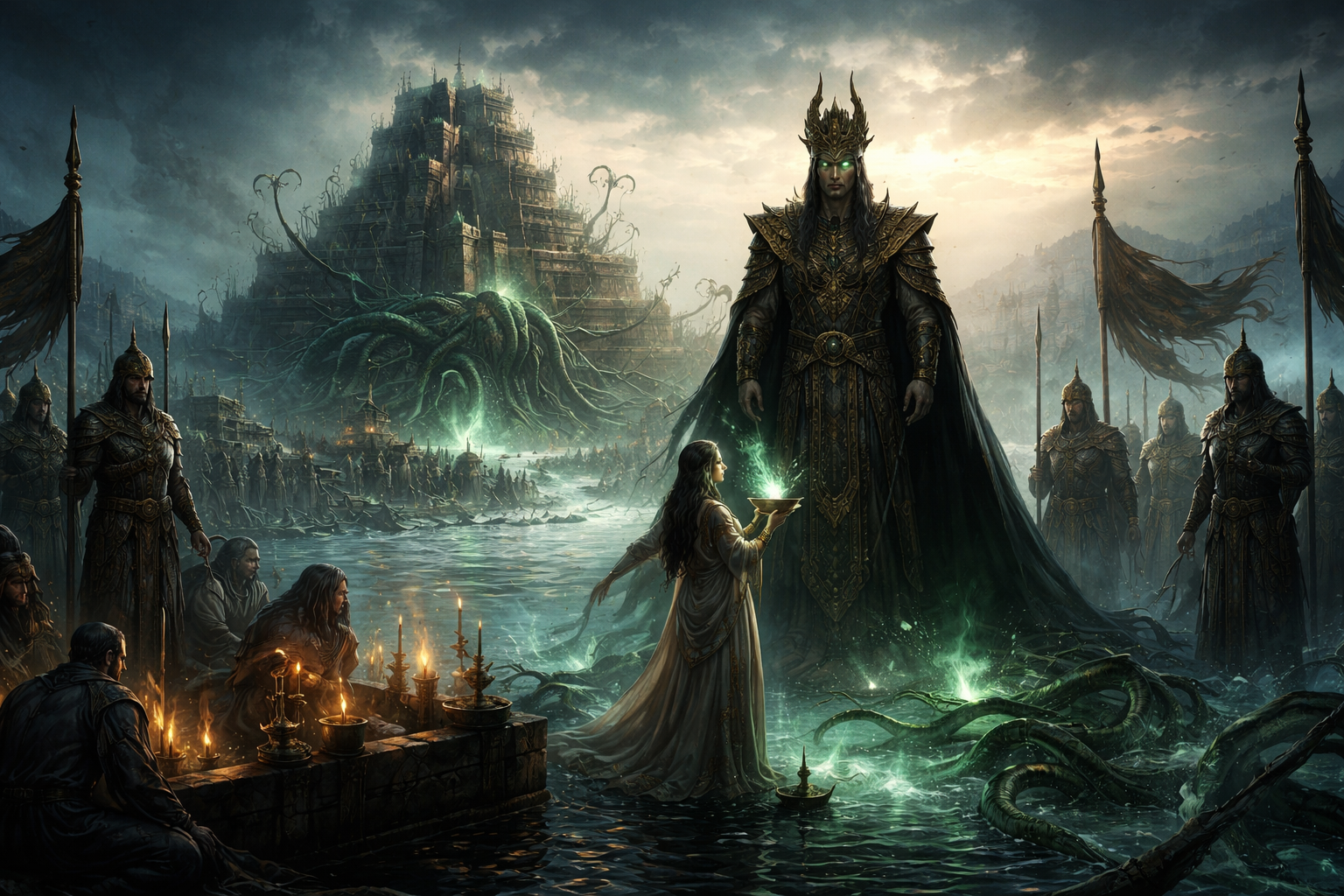 Cover art for 🜏 THE SALT GOD DREAMS đźŽ, an eldritch scenario on AI Dungeon